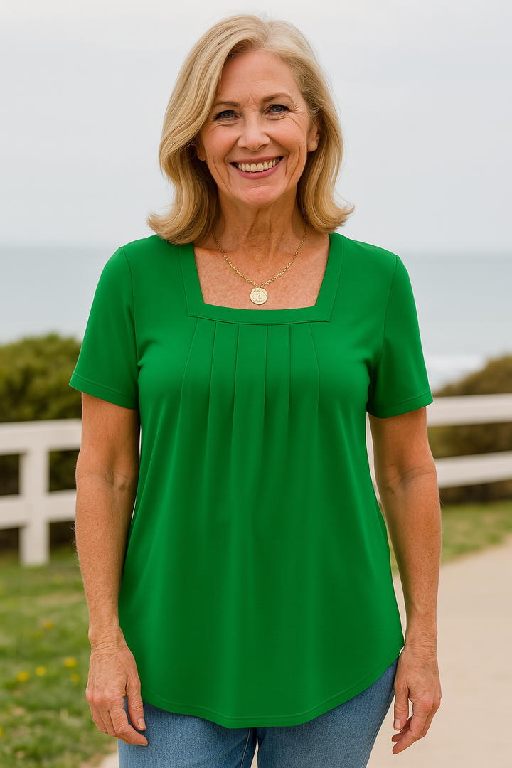 Colleen | Everyday Confidence Pleated Comfort Top (Sizes S-5XL)