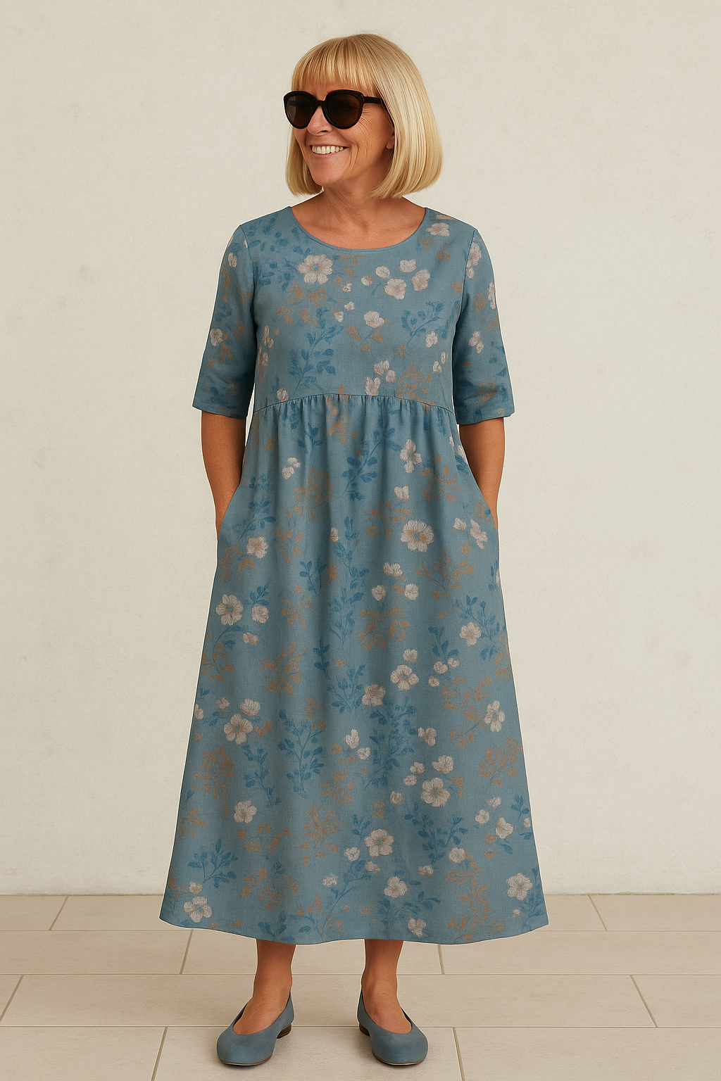 Eliza | Effortlessly Elegant Midi Dress - Comfort for Every Day