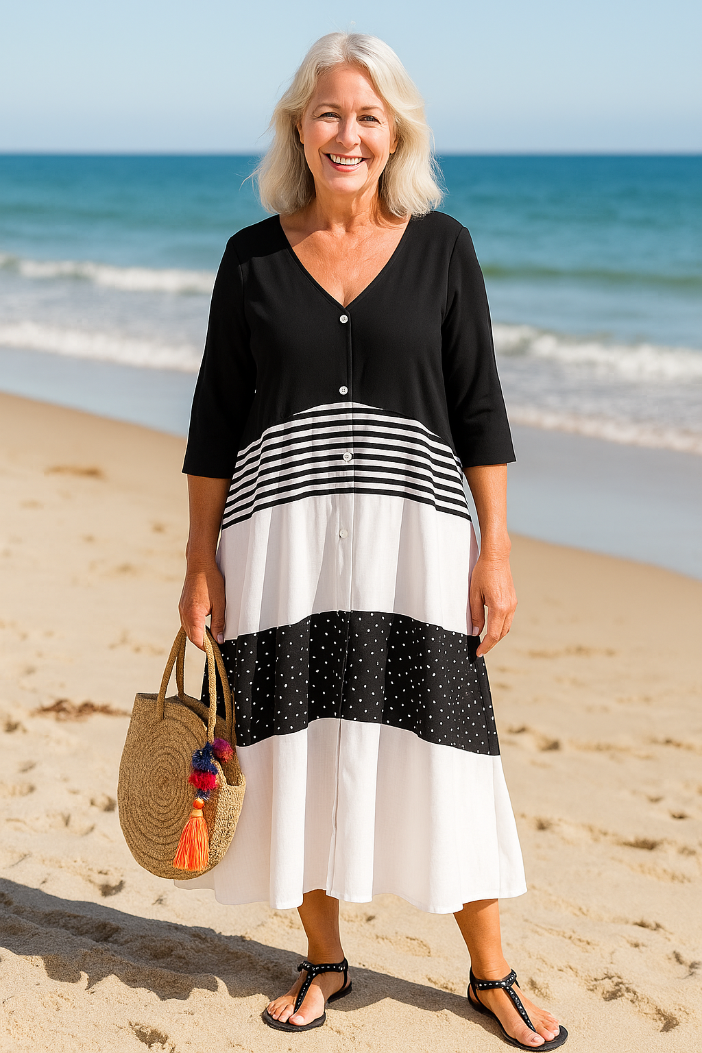 Alenya | Graceful Midi Dress for Everyday Elegance – Effortless Comfort & Timeless Style