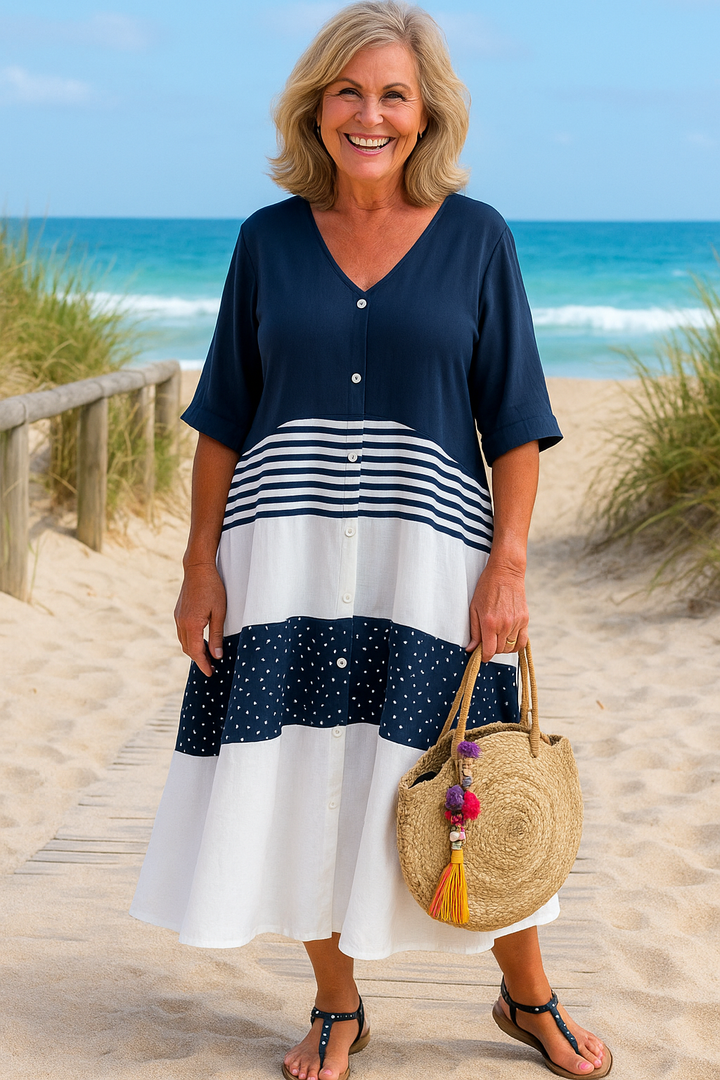 Alenya | Graceful Midi Dress for Everyday Elegance – Effortless Comfort & Timeless Style