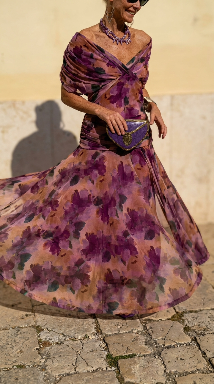 Elegant V-Neck Maxi Party Dress