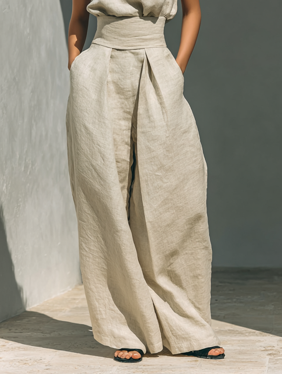 Kunegunda – Sleeveless Linen Set