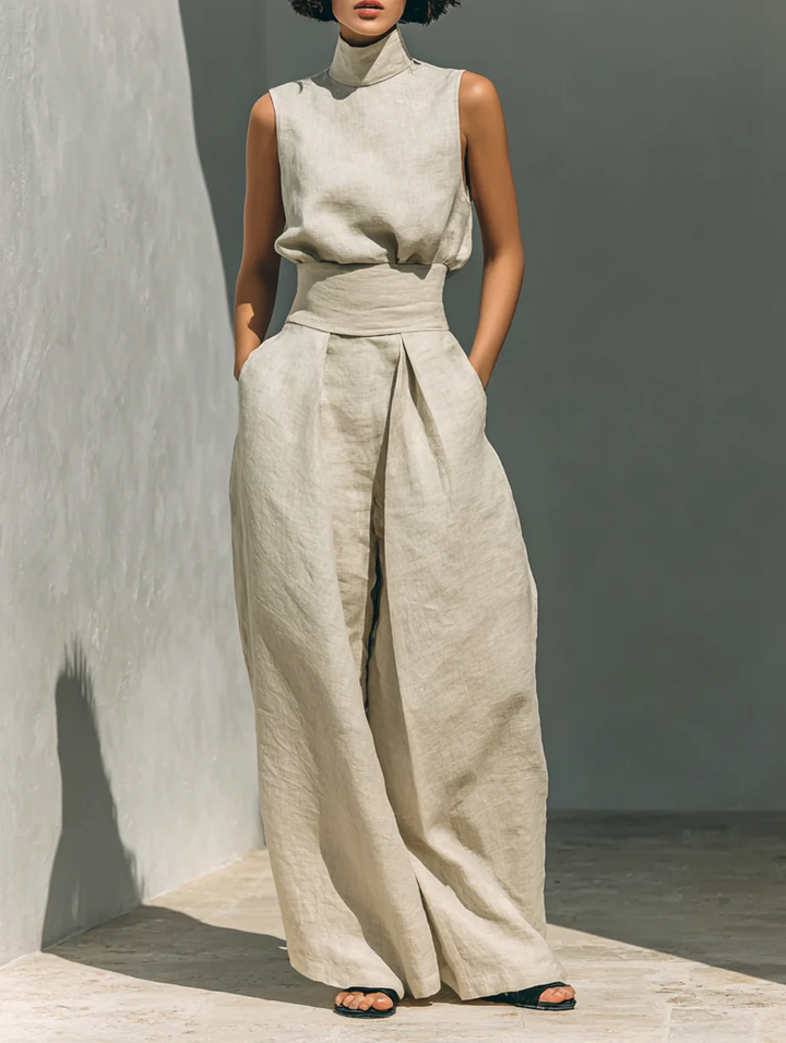 Kunegunda – Sleeveless Linen Set
