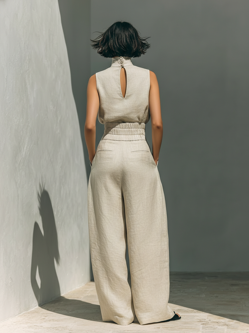 Kunegunda – Sleeveless Linen Set