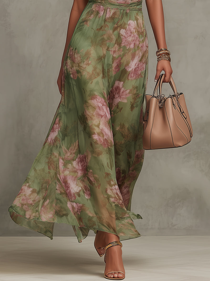 Livia | Elegantes Maxikleid mit Blumenmuster