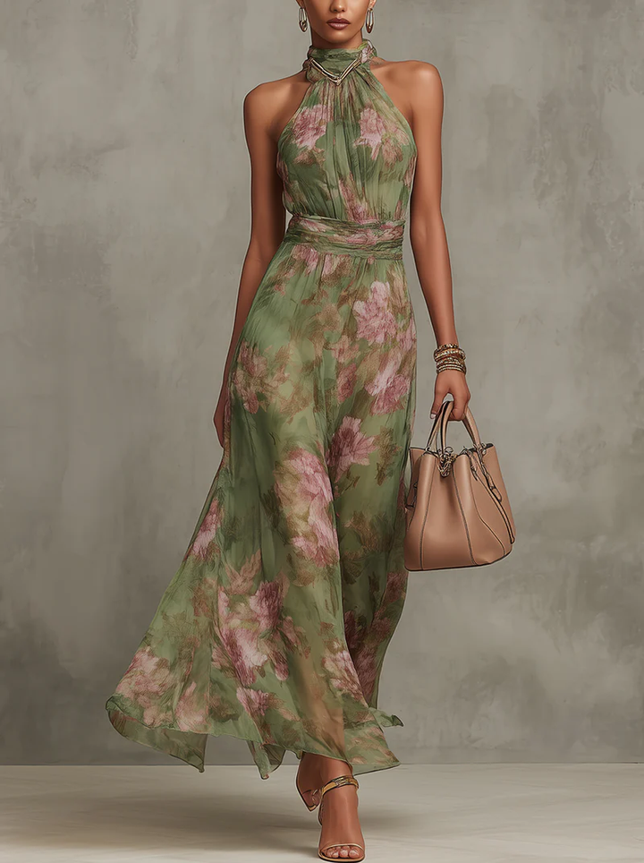 Livia | Elegantes Maxikleid mit Blumenmuster