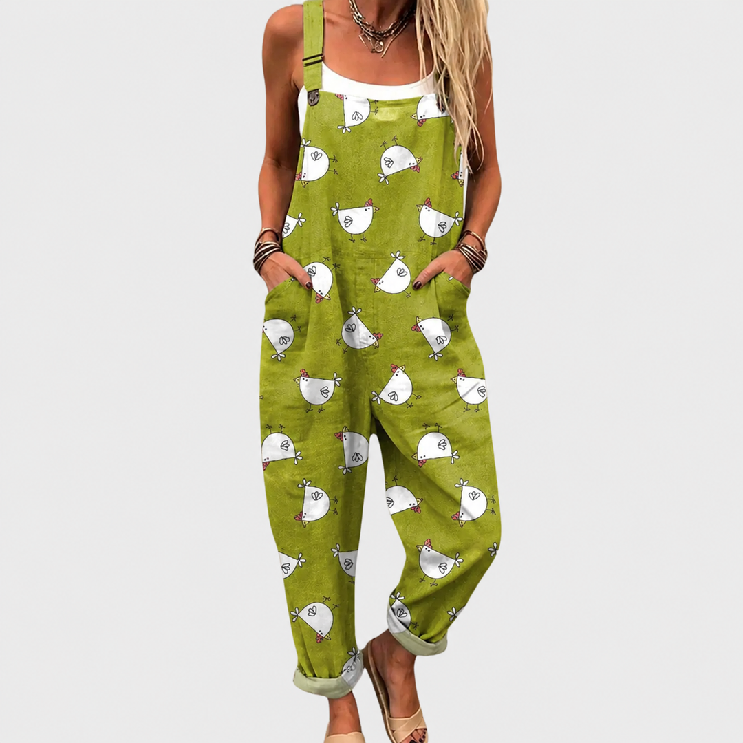 Bequeme Bedruckte Latzhose