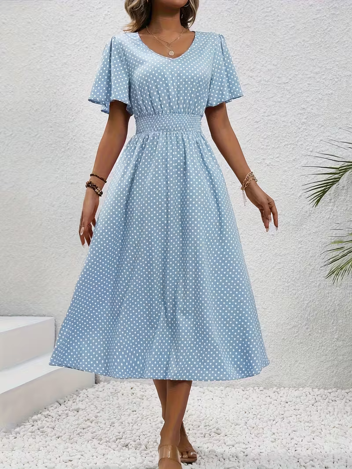 The Spark | Elegant Polka Dot Dress Élisa