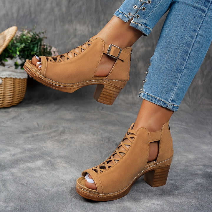Selin | Woven Heel Sandals