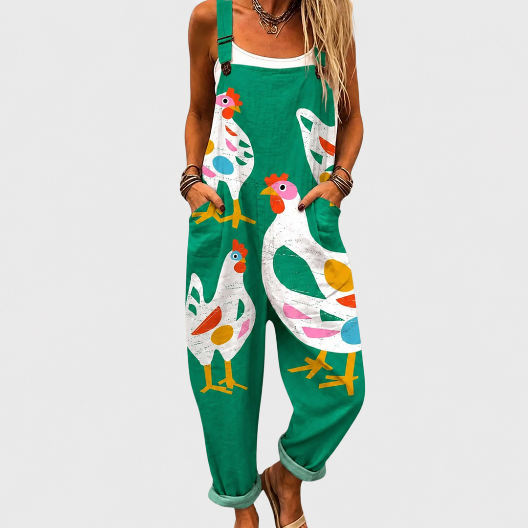 Bequeme Bedruckte Latzhose