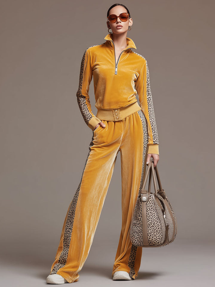 Hope – velour leopard print set
