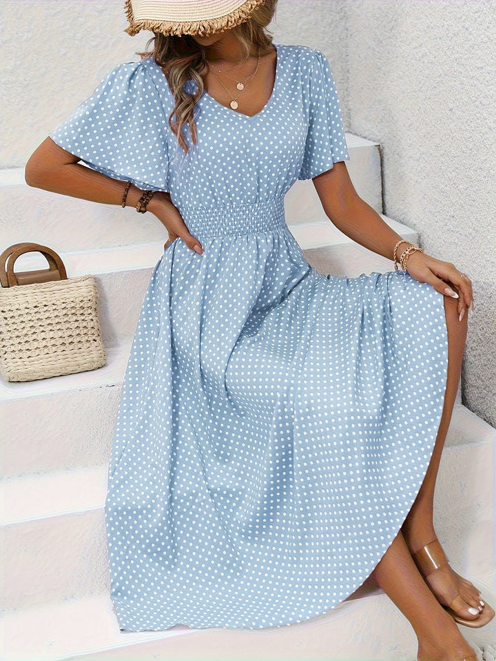 The Spark | Elegant Polka Dot Dress Élisa