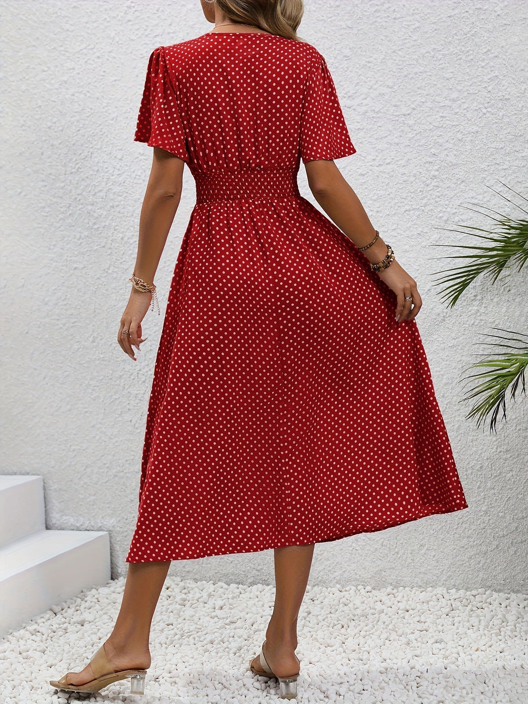 The Spark | Elegant Polka Dot Dress Élisa