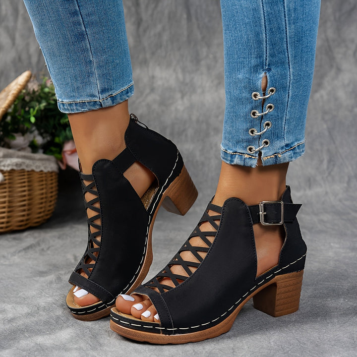 Selin | Woven Heel Sandals