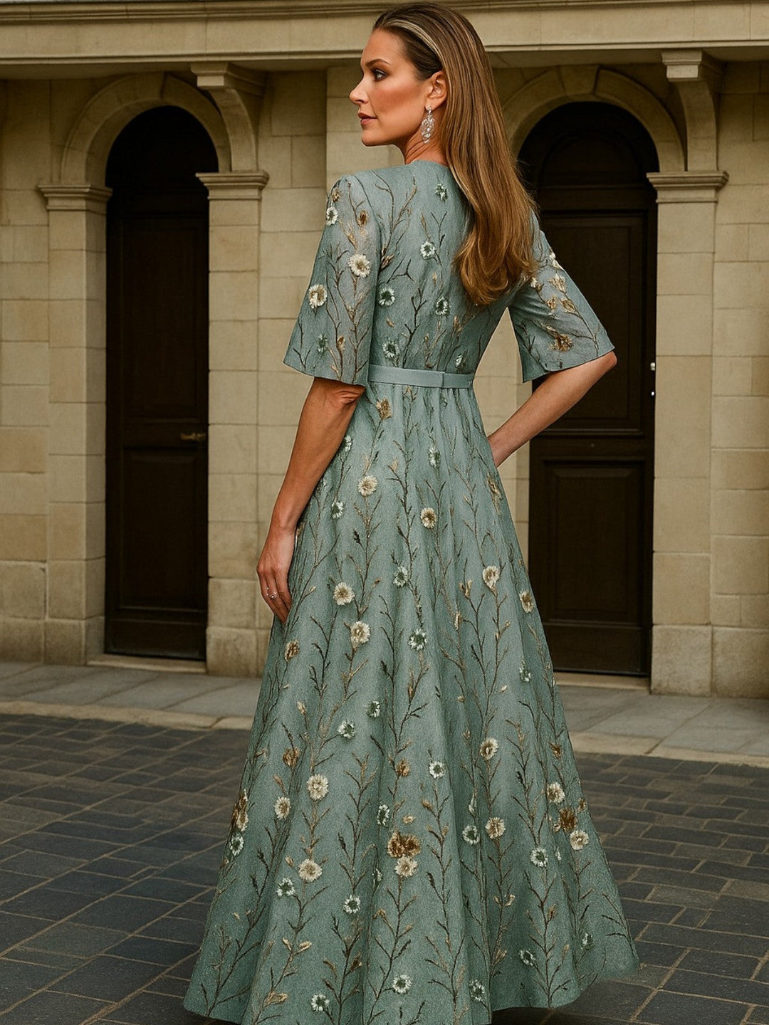 The Spark | Long Dress Botanical Elegance