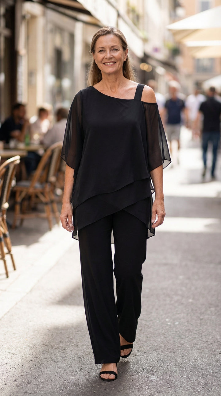 Valerie - Luxurious Soft Drape Two-Piece Set – Effortless Elegance and All-Day Comfort