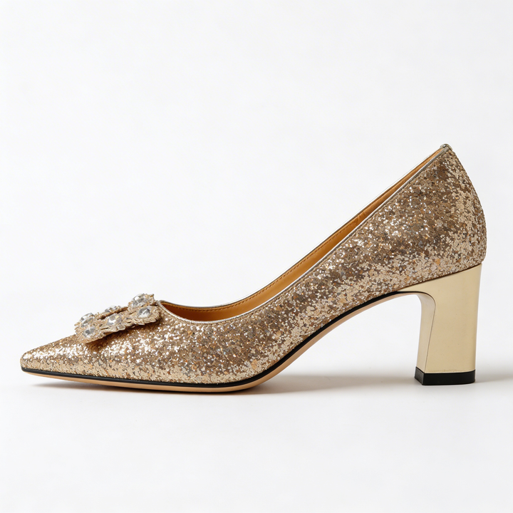 Magdalena | Orthopedic Glitter Heels