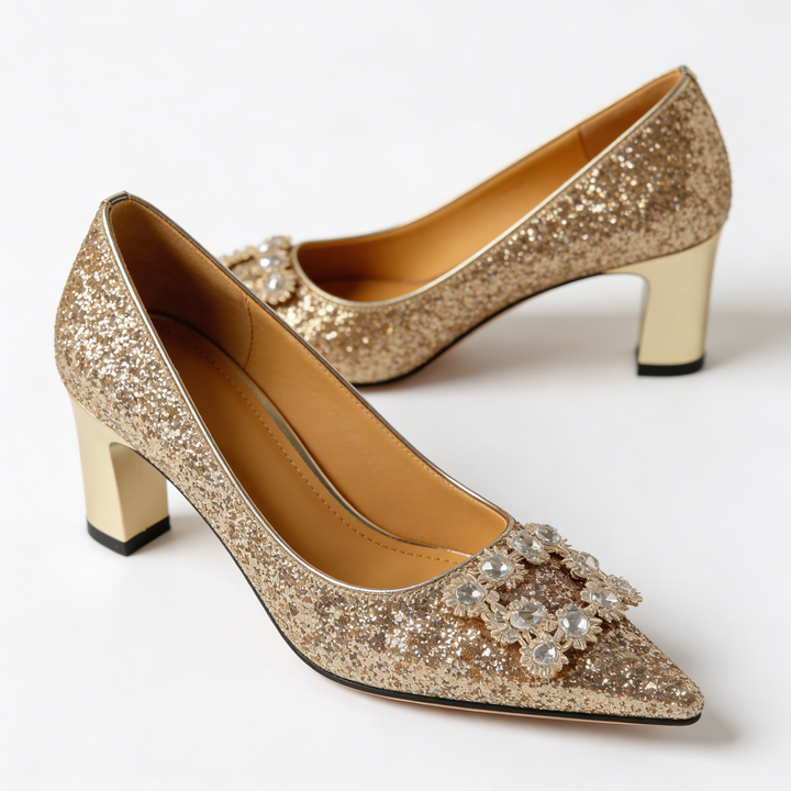 Magdalena | Orthopedic Glitter Heels