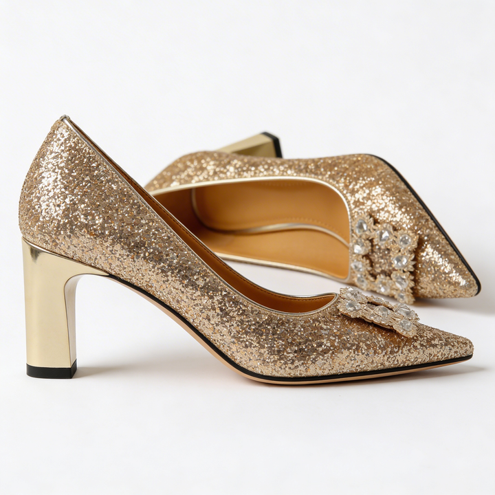 Magdalena | Orthopedic Glitter Heels