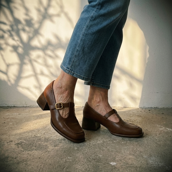 Kyrahnae | T-Strap Mary Jane Shoes with Orthopedic Support