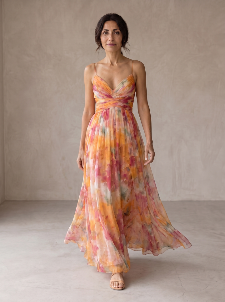 Giselle | Bezauberndes Maxikleid mit Blumenmuster