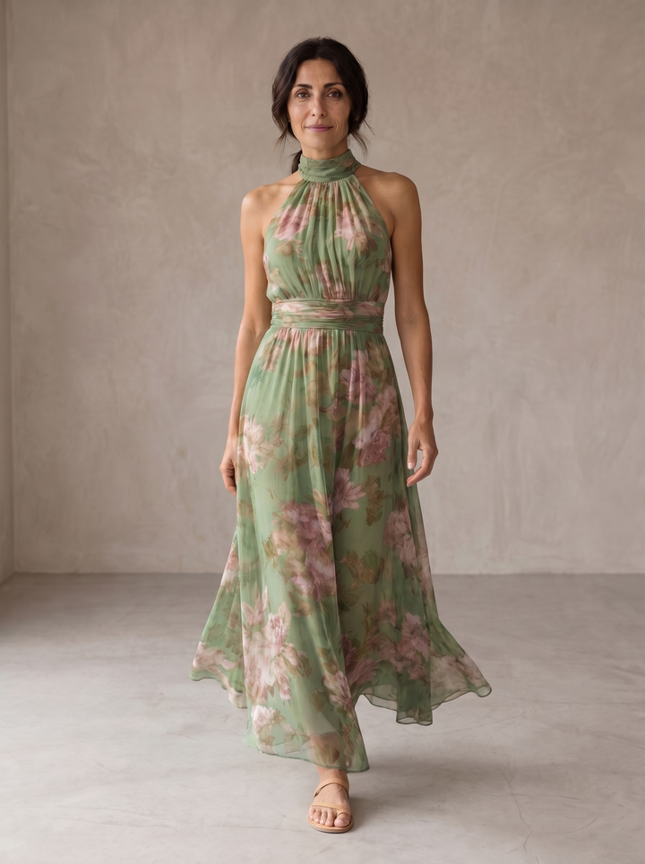 Livia | Elegantes Maxikleid mit Blumenmuster