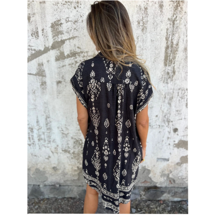 Seabreeze Boho Cotton-Linen Dress