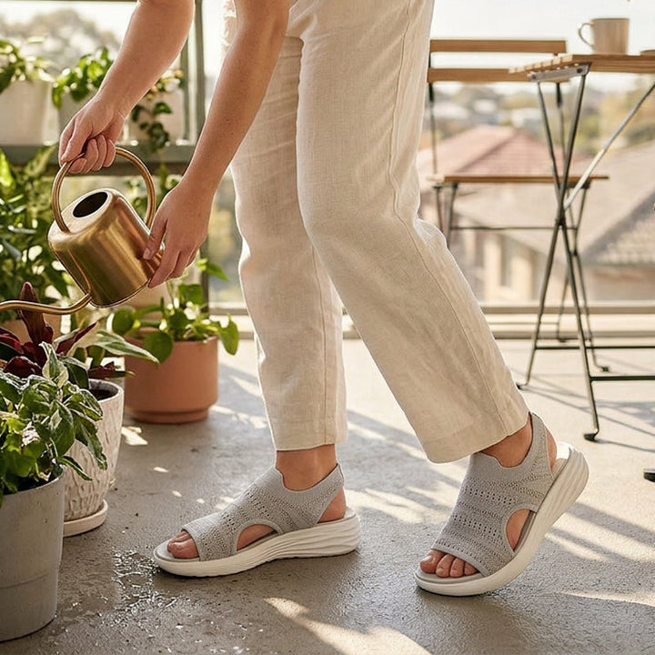 Zina | Women's breathable knit platform sandals